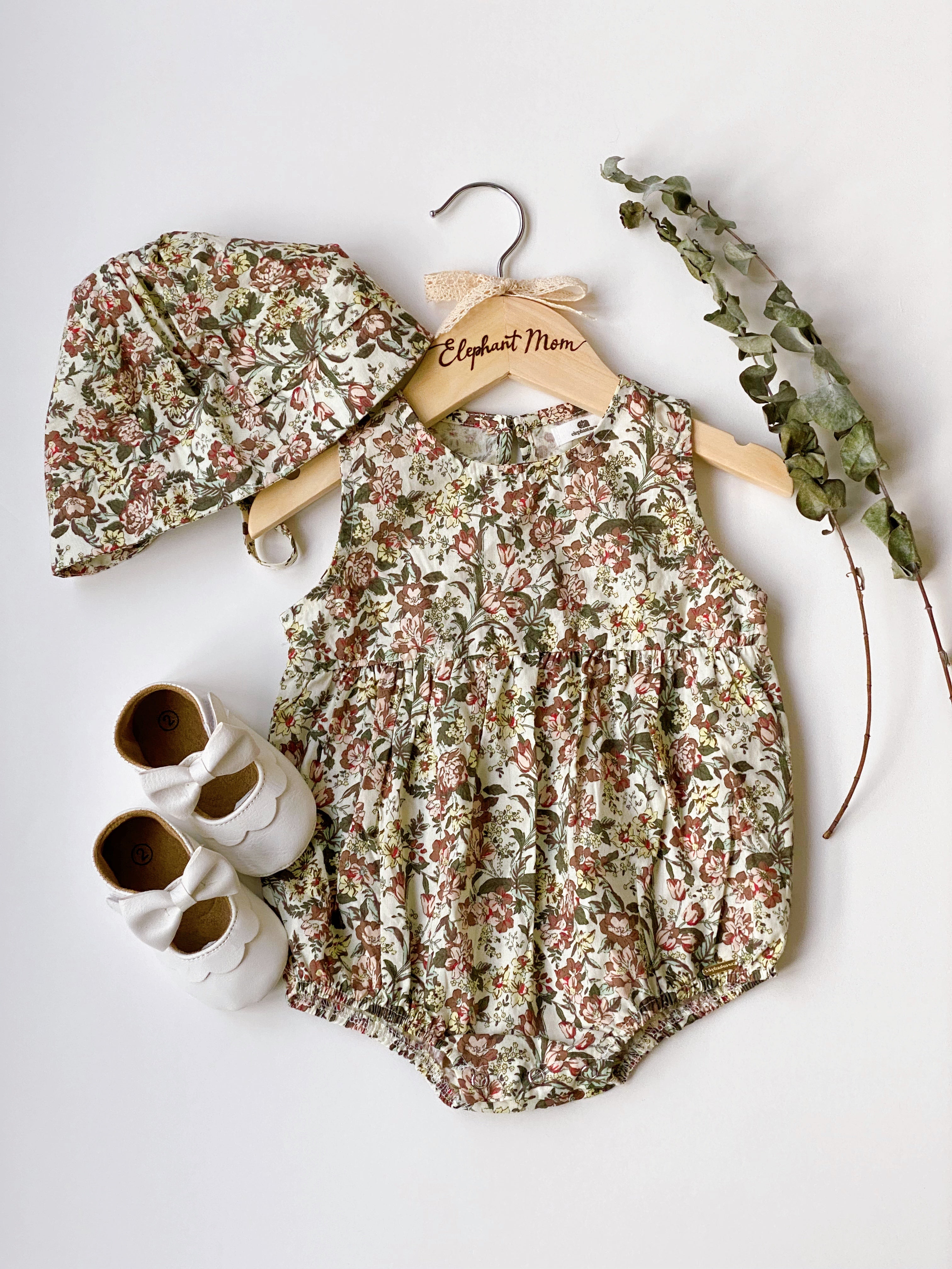 Wildflowers Jumpsuit Baby Dress and Hats – Elephant Mom